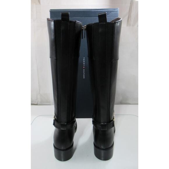 Tommy Hilfiger Size 8 Ionni Casual Tall Knee High Riding Boots Side Zip Black - Picture 5 of 8